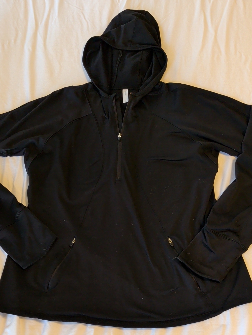 GAP (GapFit) Black Half-Zip Hooded Sweatshirt - Size XL